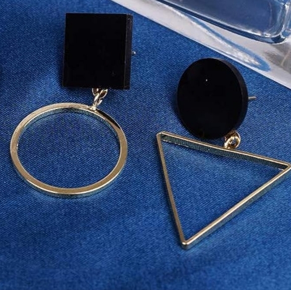 Geometric dangly earrings - Picture 1 of 2